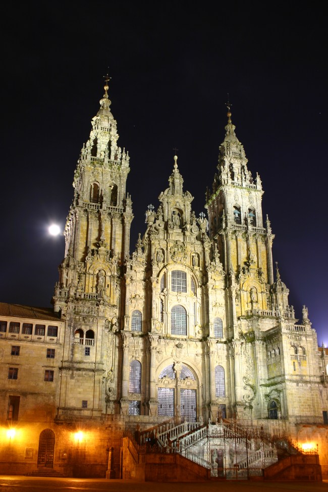 Santiago_de_Compostela_Catedral_Noche